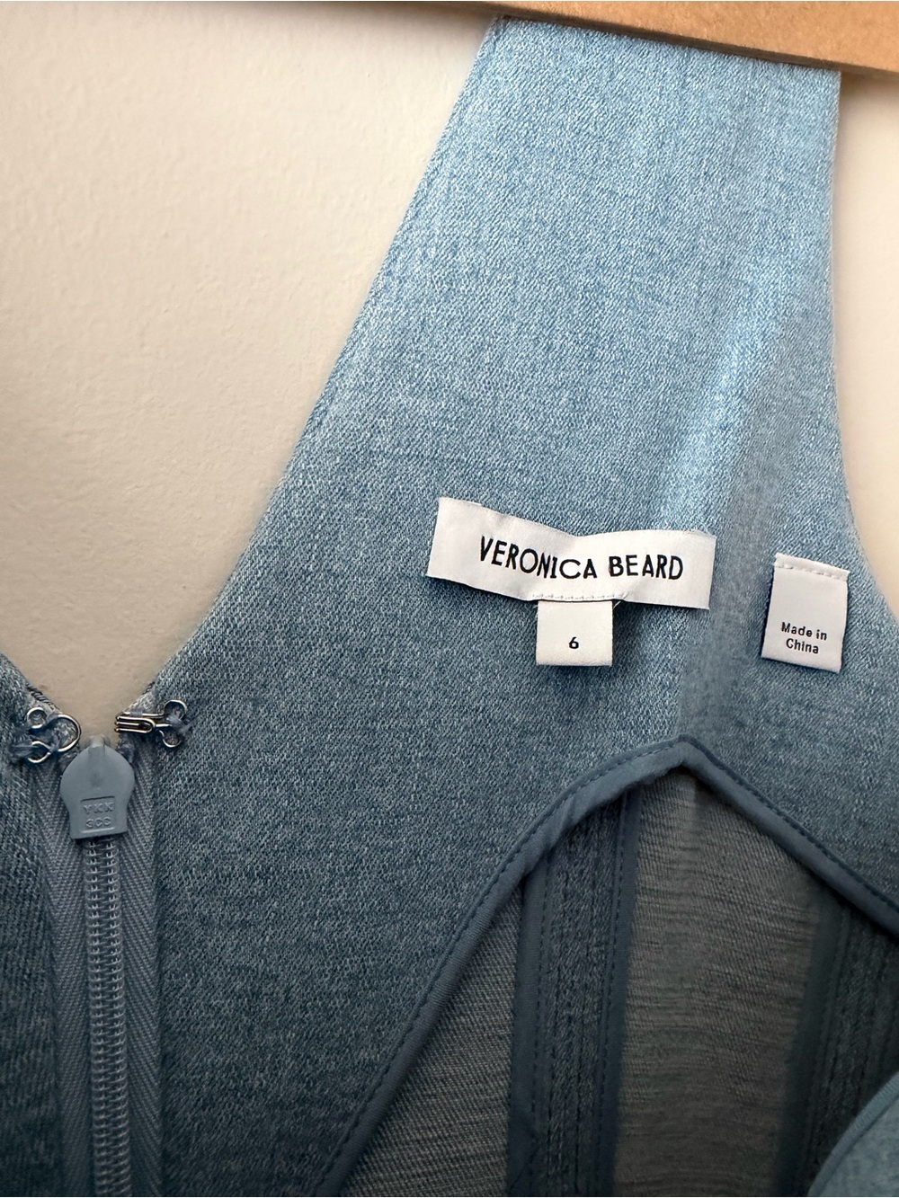Like New! Veronica Beard Mirage Blue Denim Button-Front Lou Midi Dress - Picture 7 of 8